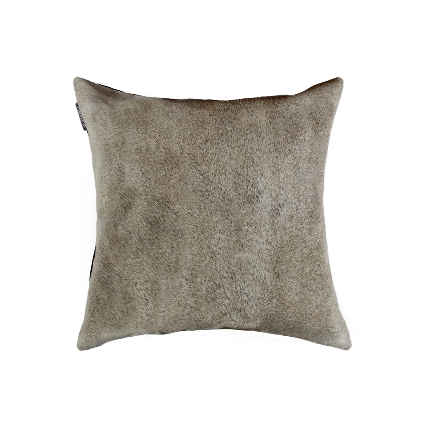 18" Gray Cowhide Throw Pillow 5.0" (L) x 18.0" (W) x 18.0" (H)