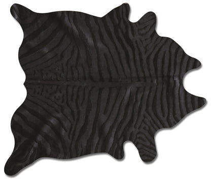 Black And White Cowhide Animal Print Area Rug