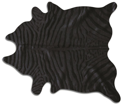 Black And White Cowhide Animal Print Area Rug