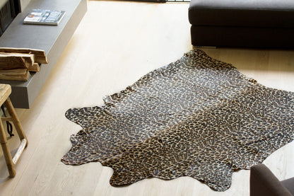 Black And White Cowhide Animal Print Area Rug