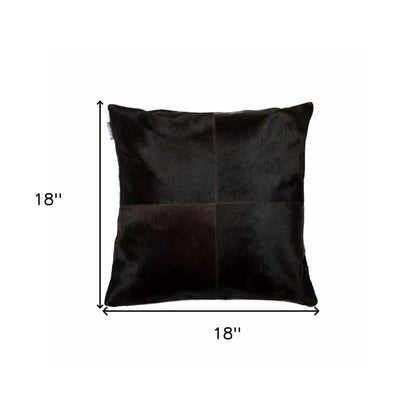 18" Brown Cowhide Throw Pillow HomeRoots