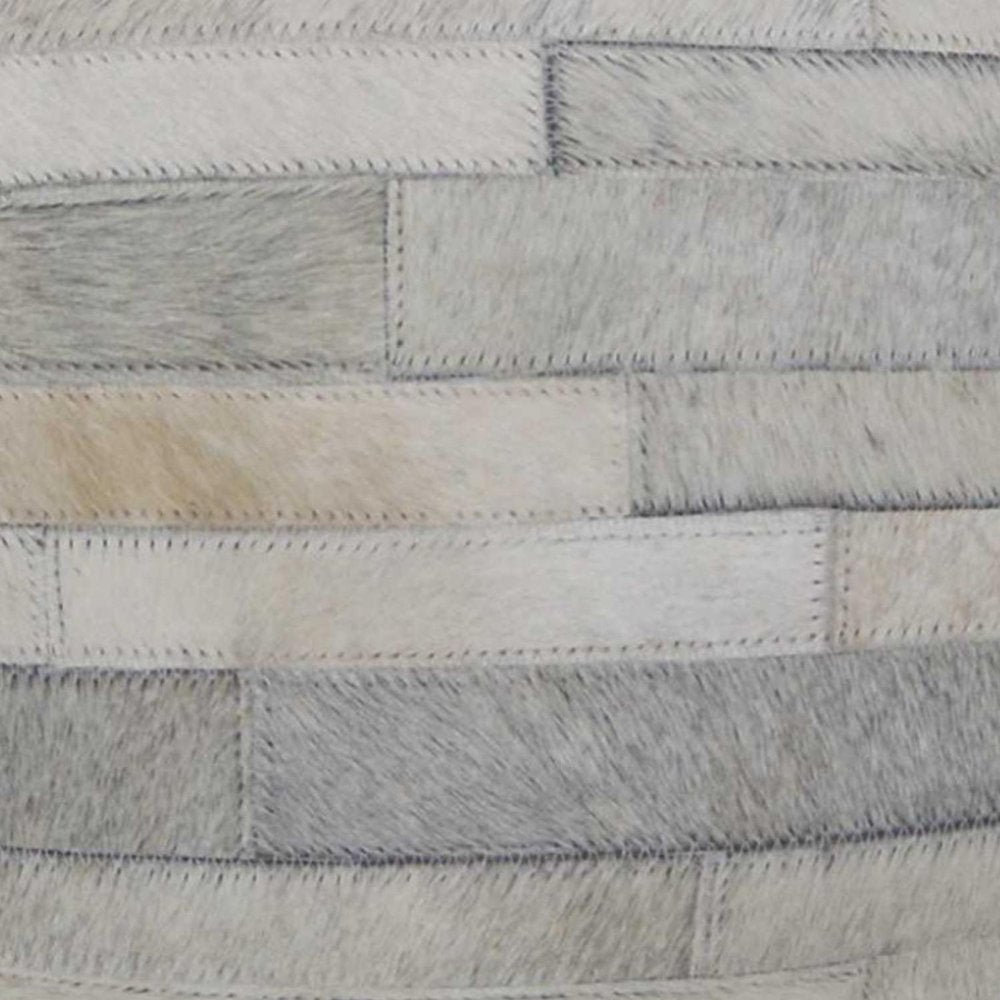 18" Gray Cowhide Throw Pillow — view 2