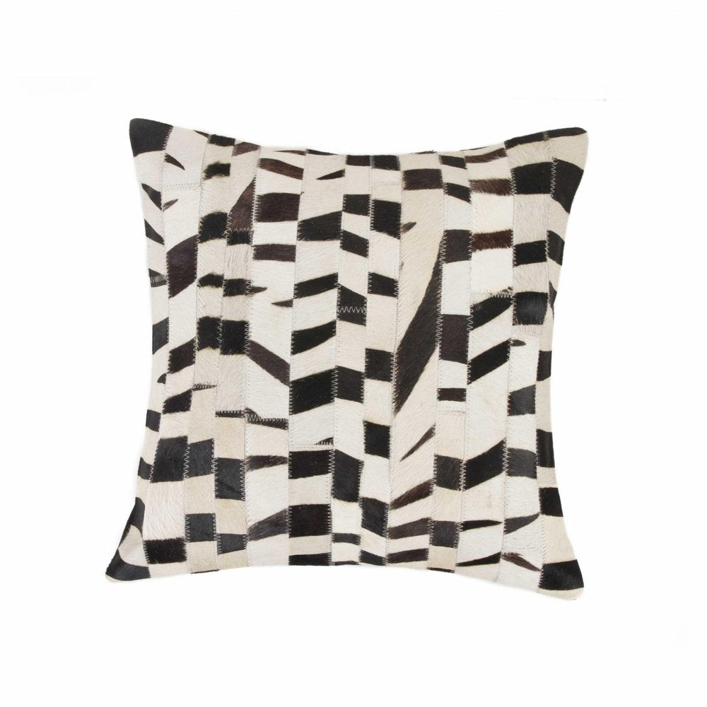 18" X 18" Zebra Cowhide Pillow — view 1