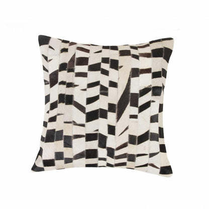 18" X 18" Zebra Cowhide Pillow HomeRoots