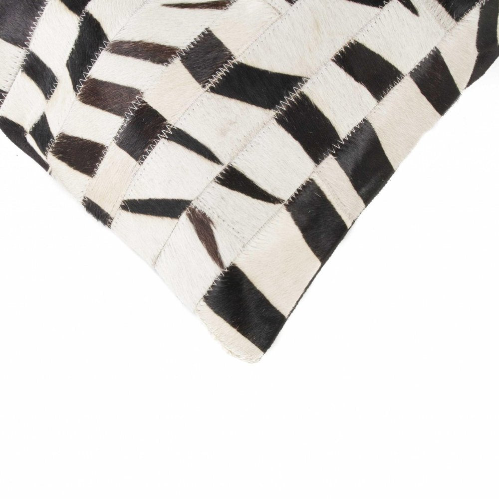 18" X 18" Zebra Cowhide Pillow HomeRoots