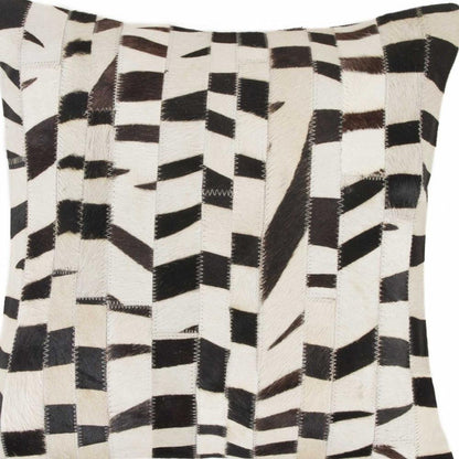 18" X 18" Zebra Cowhide Pillow HomeRoots