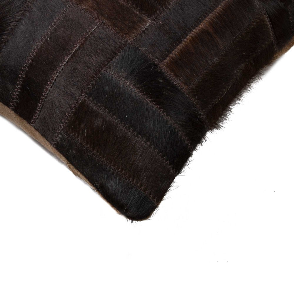 12" X 20" Chocolate Cowhide Throw Pillow — view 2