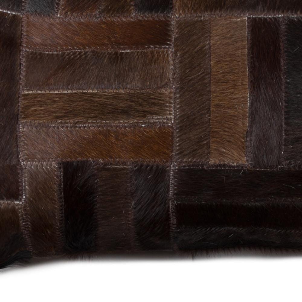 12" X 20" Chocolate Cowhide Throw Pillow — view 3
