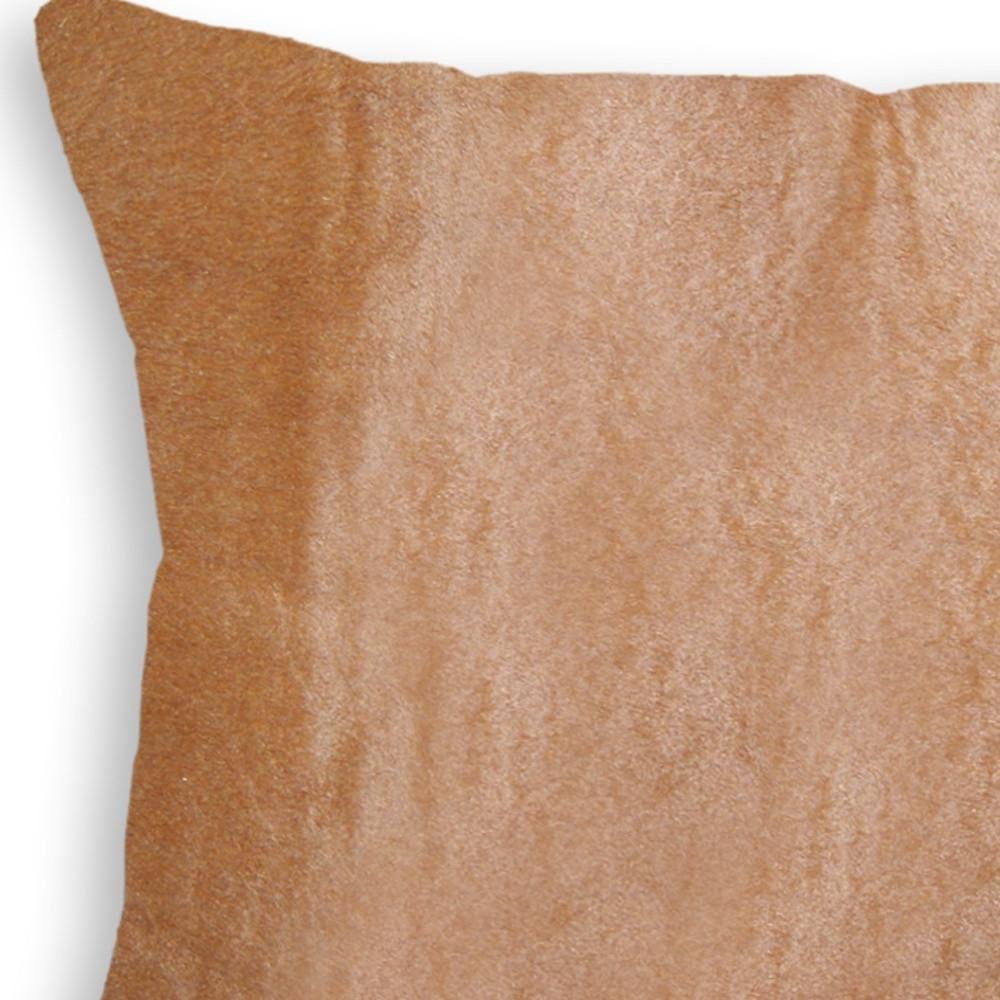 12" X 20" Tan Cowhide Throw Pillow — view 2