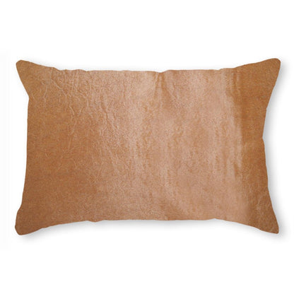 12" X 20" Tan Cowhide Throw Pillow HomeRoots
