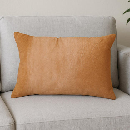 12" X 20" Tan Cowhide Throw Pillow HomeRoots