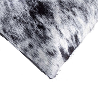 18" X 18" X 5" Salt And Pepper Black And White Cowhide  Pillow HomeRoots