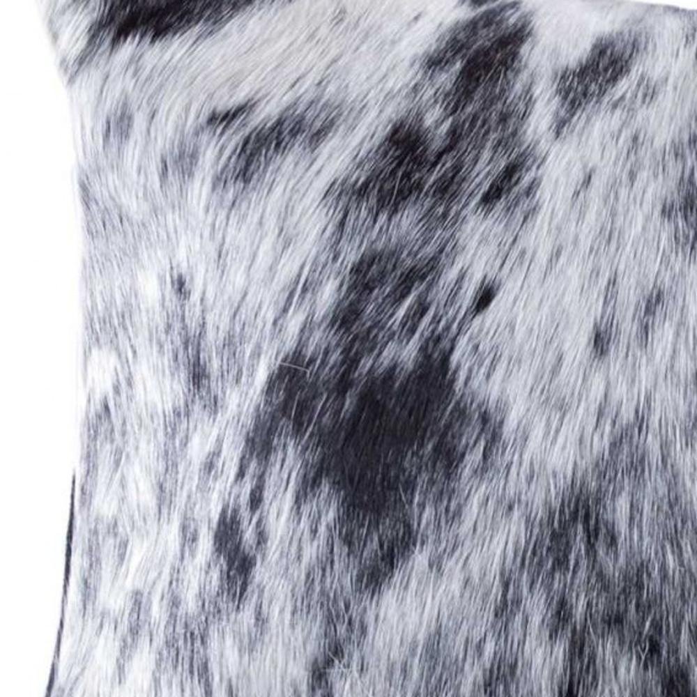 18" X 18" X 5" Salt And Pepper Black And White Cowhide  Pillow — view 3