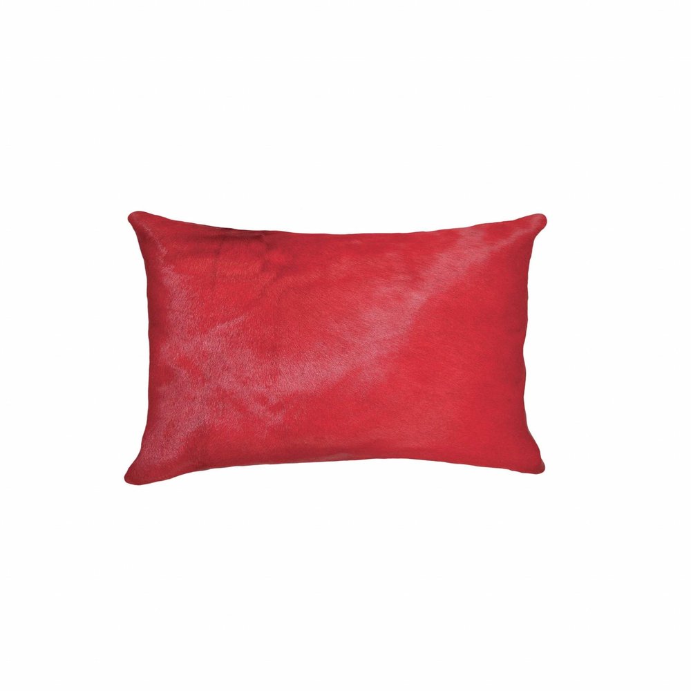 12" X 20" X 5" Firecracker Cowhide  Pillow HomeRoots