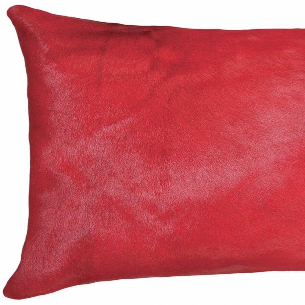 12" X 20" X 5" Firecracker Cowhide  Pillow HomeRoots