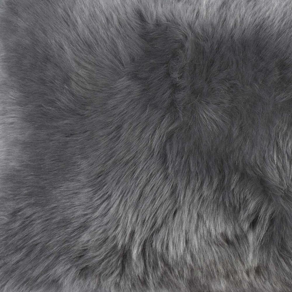 12" X 20" X 5" Gray Sheepskin  Pillow — view 5