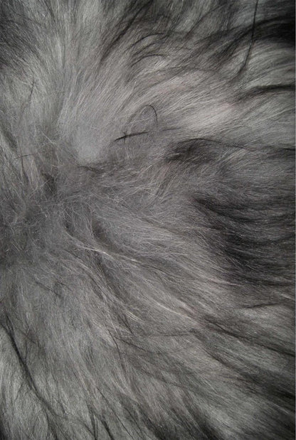 15" X 15" Silver Sheepskin Solid Color Dining Chair Pad HomeRoots