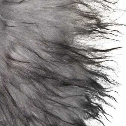 15" X 15" Silver Sheepskin Solid Color Dining Chair Pad HomeRoots