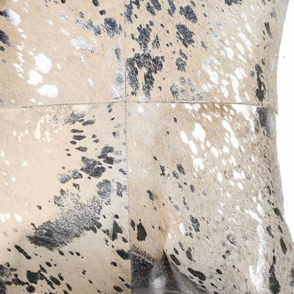 18" Silver And Gray Cowhide Throw Pillow HomeRoots