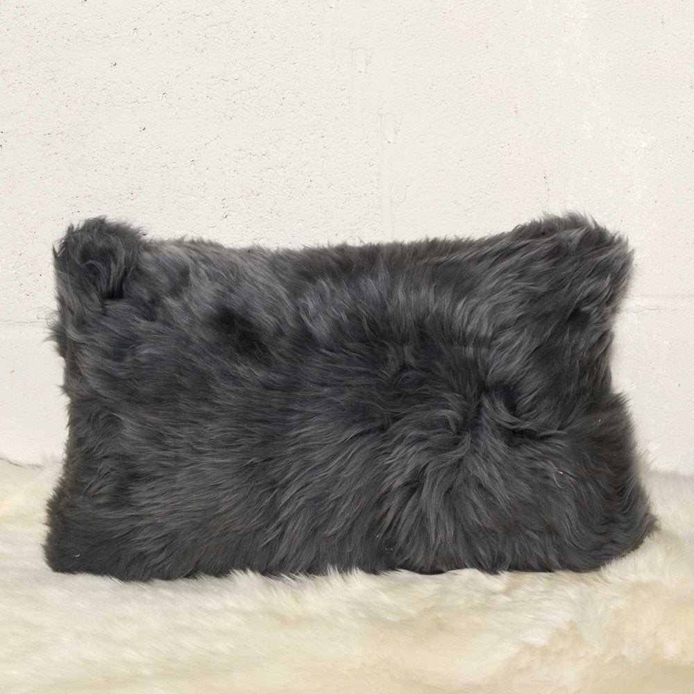 12" X 20" X 5" Gray Sheepskin  Pillow 2 Pack — view 4