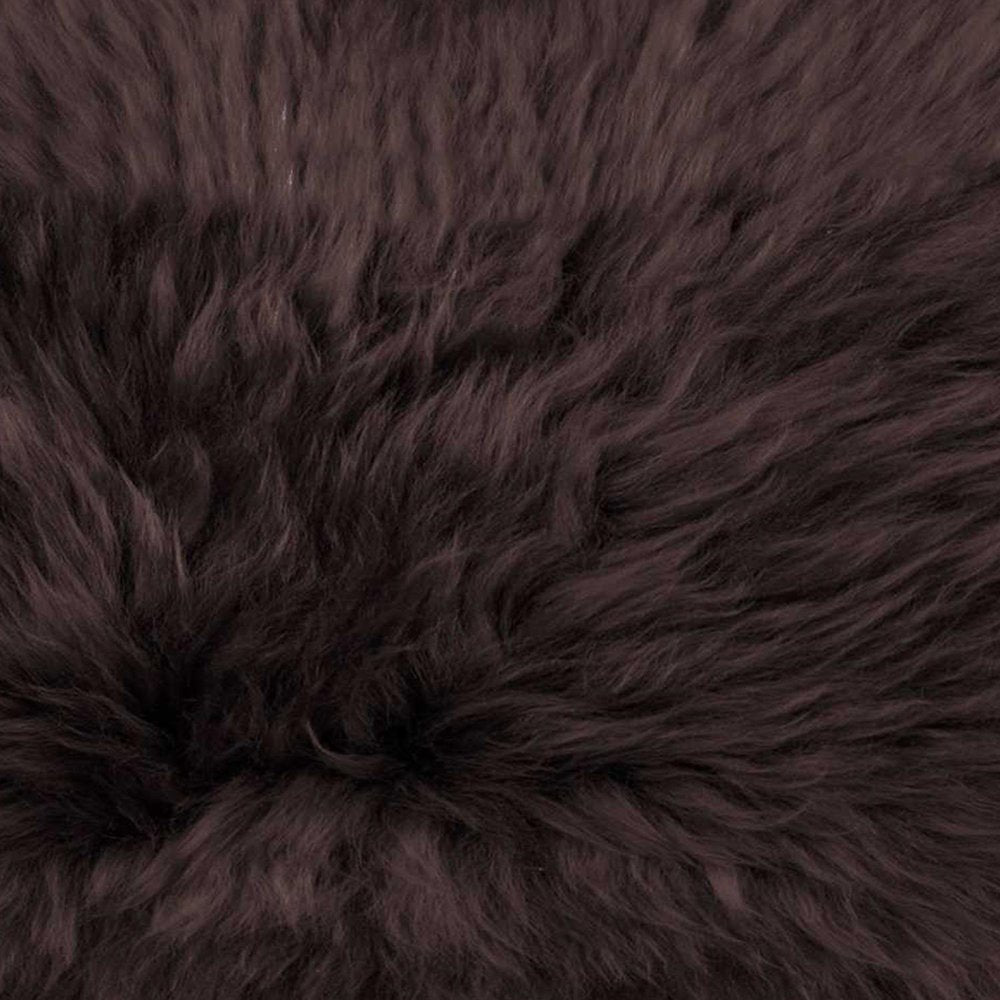 Rectangular Soft Chocolate Natural Sheepskin Fur Lumbar Pillow HomeRoots