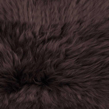 Rectangular Soft Chocolate Natural Sheepskin Fur Lumbar Pillow HomeRoots