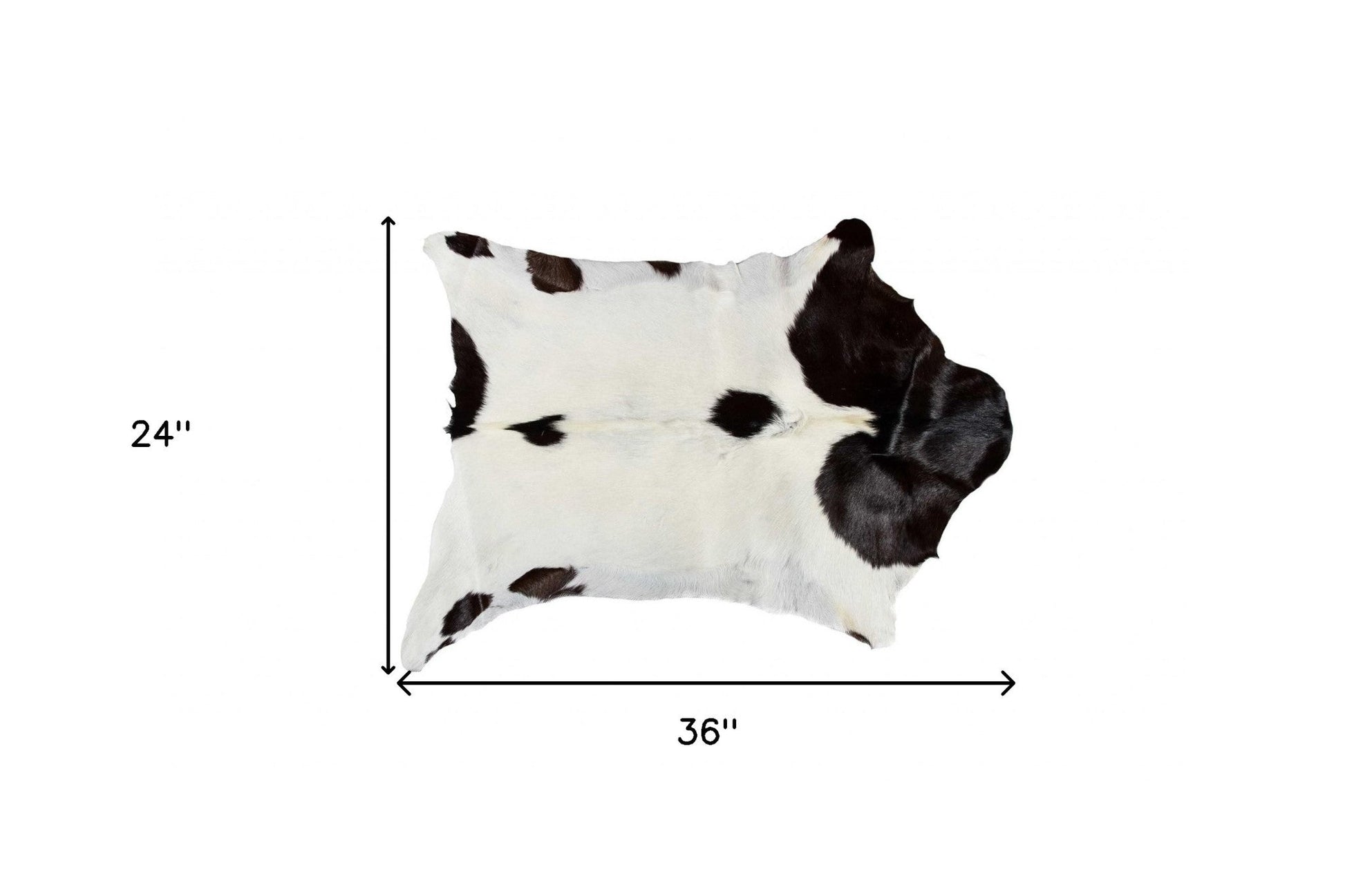 2' X 3' Natural Black And White Calfskin Area Rug - 63.0" (L) x 84.0" (W) x 0.25" (H) FurniFindUSA