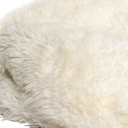 31" X 31" X 31" White Short-Hair Sheepskin Bean Bag