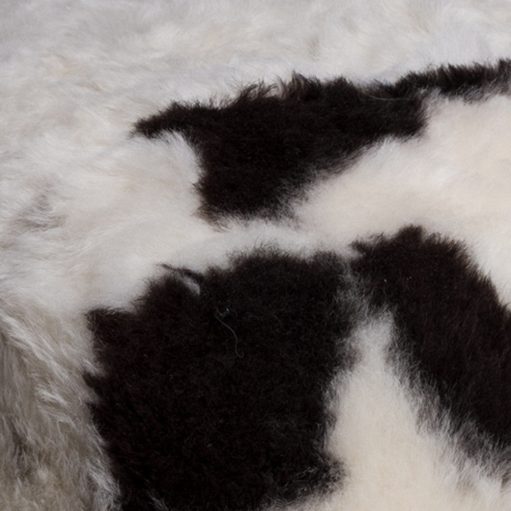 24" X 24" X 12" Spotted Short-Hair Sheepskin Cube Pouf