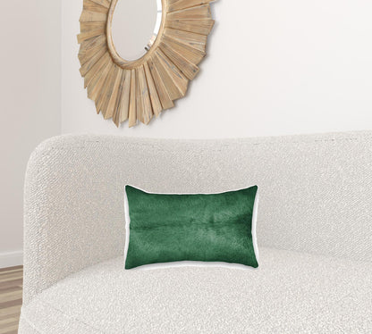 12" X 20" Off White Cowhide Pillow