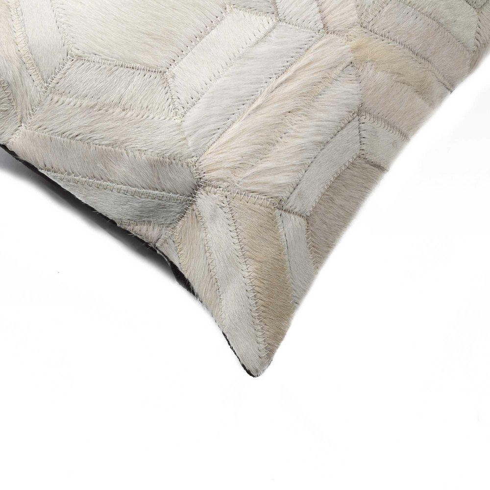 12 X 20 Black And White Cowhide Throw Pillow — view 2