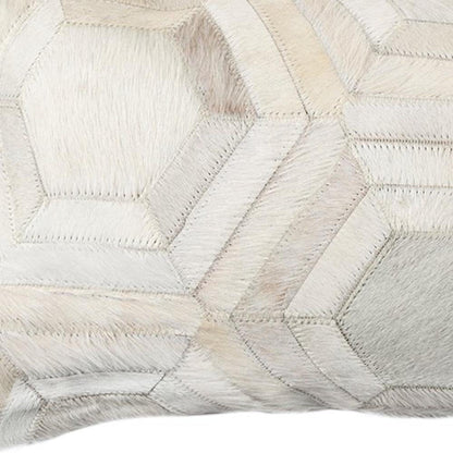 12 X 20 Black And White Cowhide Throw Pillow