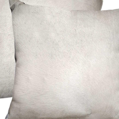 Set of Two Off White Cowhide Throw Pillow HomeRoots