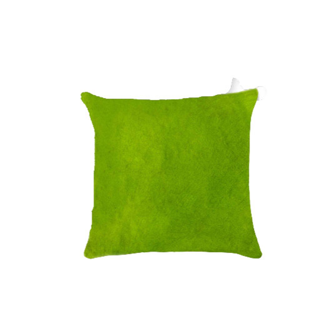 Set of Two Lime Green Cowhide Throw Pillow HomeRoots