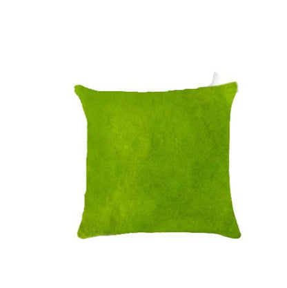 Set of Two Lime Green Cowhide Throw Pillow HomeRoots