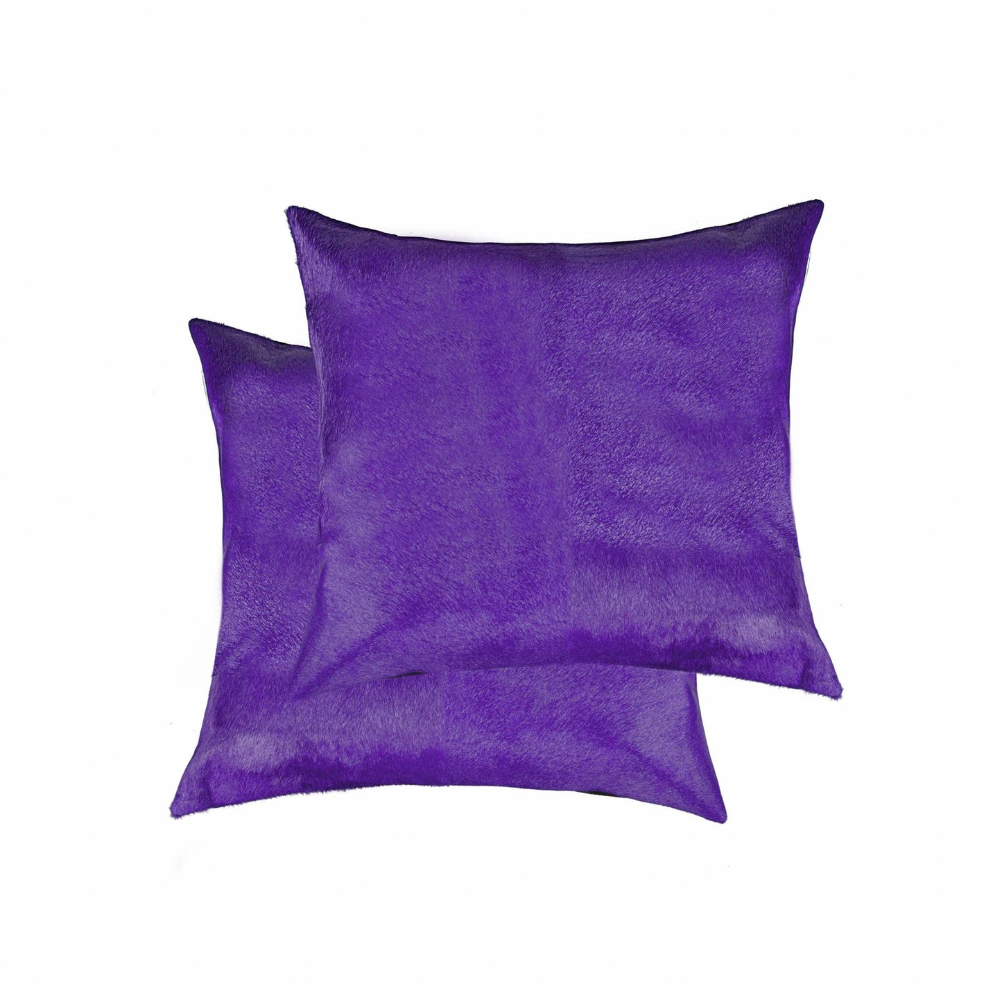 18 X 18 Purple Cowhide Throw Pillow