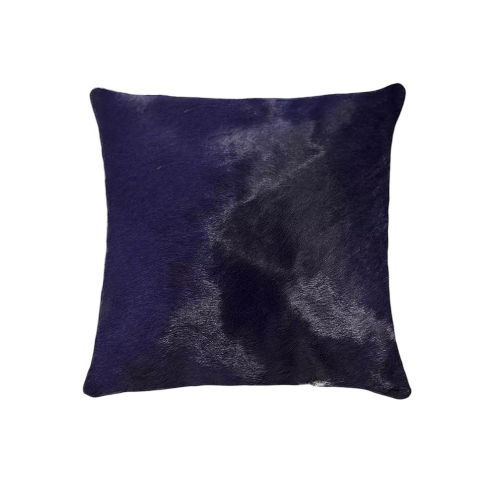 Set of Two 18" Navy Cowhide Throw Pillow — view 3