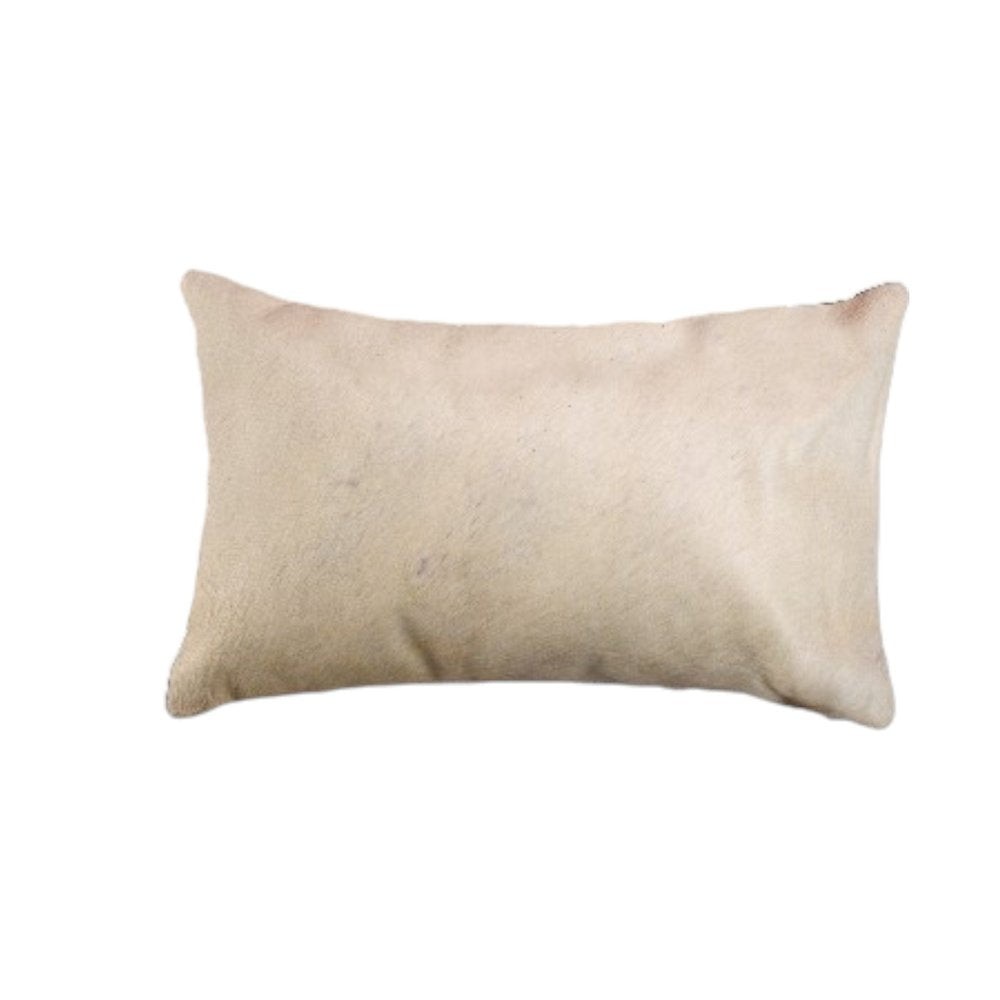 Set of Two 12" X 20" Tan Cowhide Throw Pillows — view 5