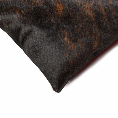 Set of Two 12" X 20" Chocolate Cowhide Cowhide Throw Pillows HomeRoots