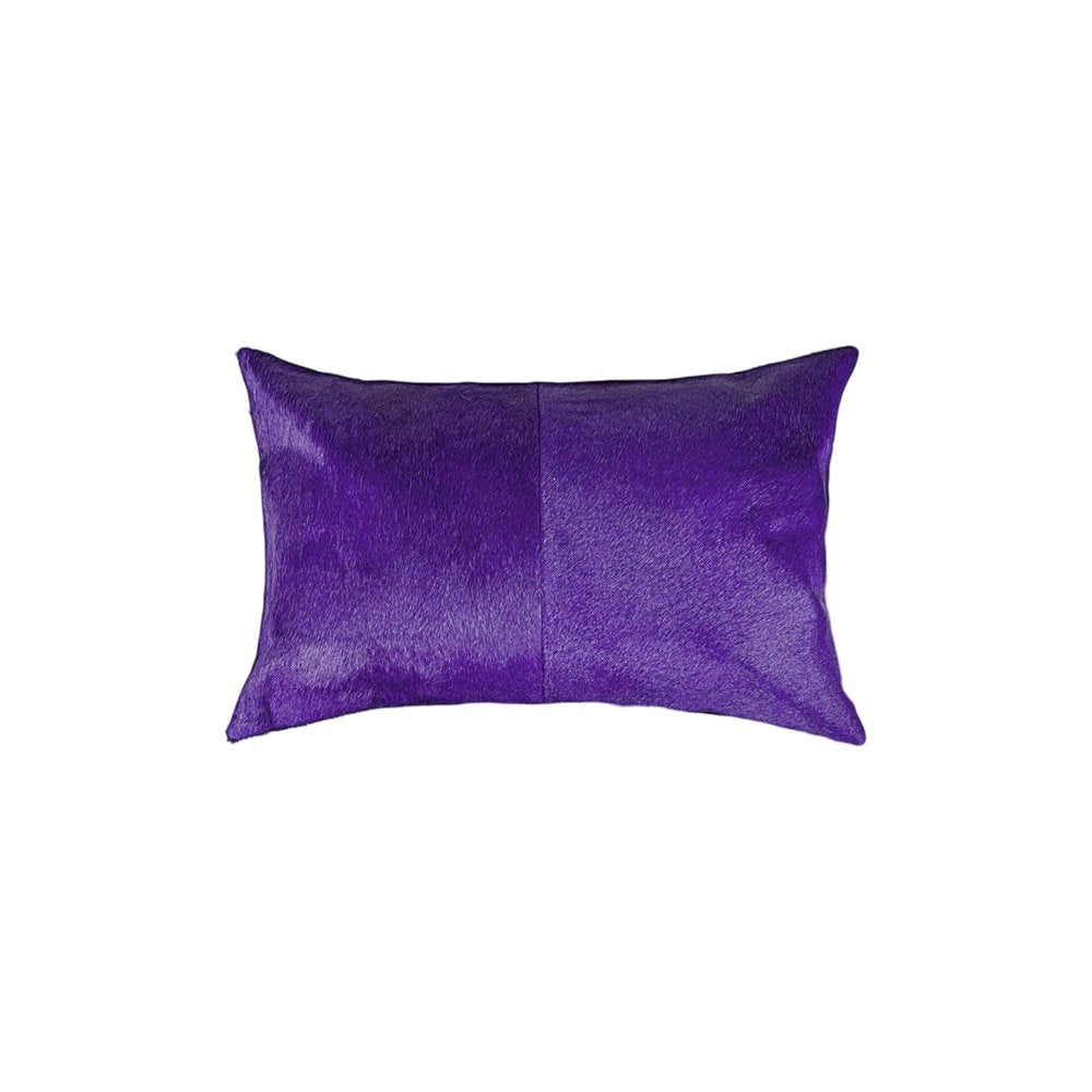 12 X 20 Purple Cowhide Throw Pillow HomeRoots