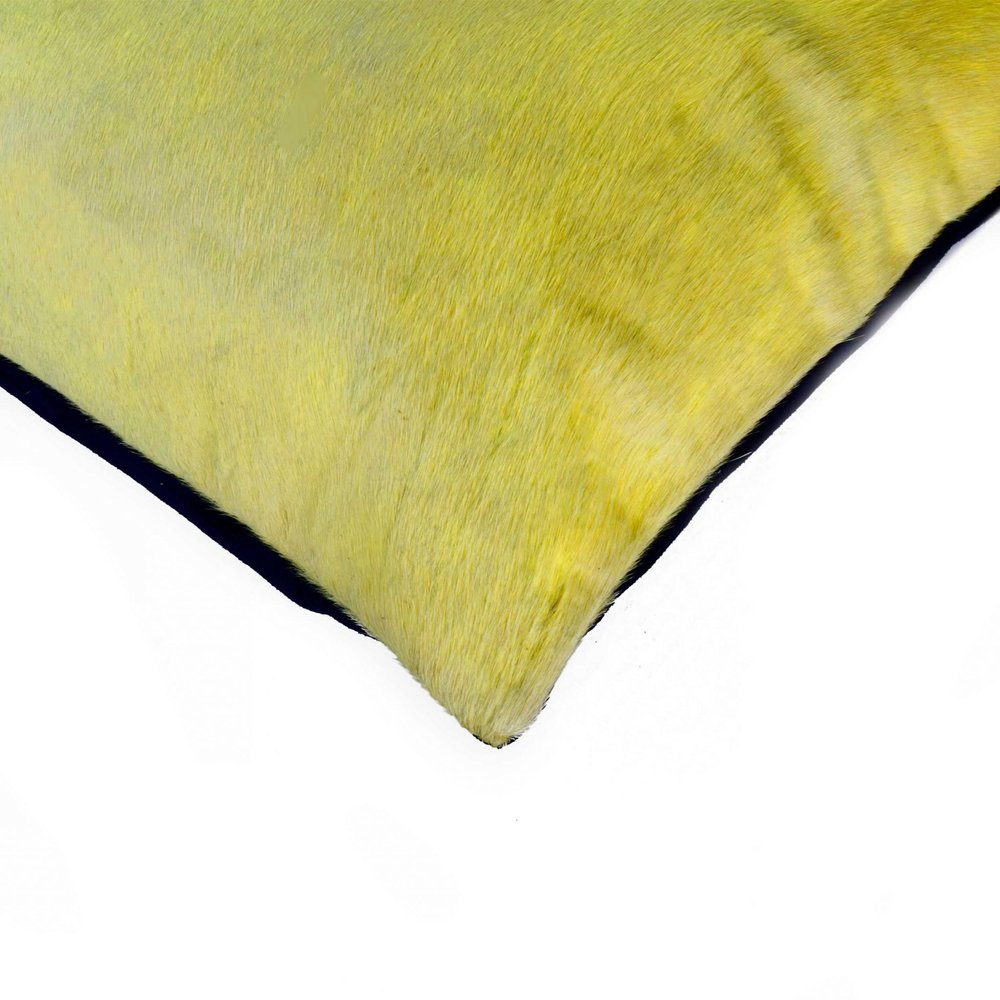 12" X 20" X 5" Yellow Cowhide  Pillow 2 Pack — view 2