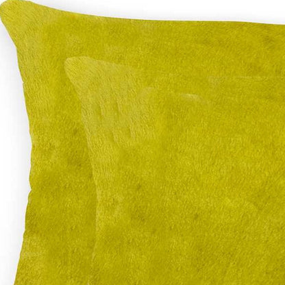 12" X 20" X 5" Yellow Cowhide  Pillow 2 Pack HomeRoots