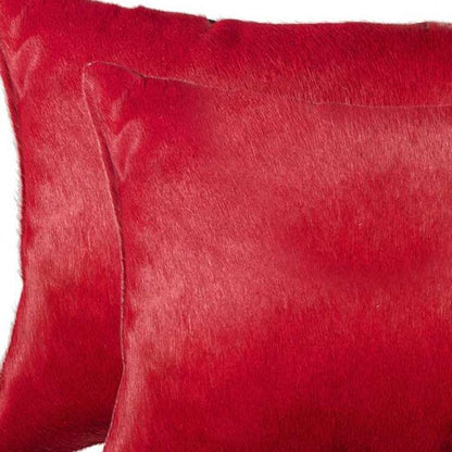 12" X 20" X 5" Wine Cowhide  Pillow 2 Pack HomeRoots