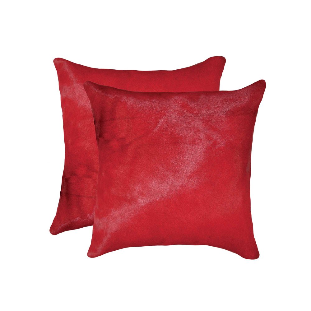 18" X 18" X 5" Wine Cowhide  Pillow 2 Pack HomeRoots