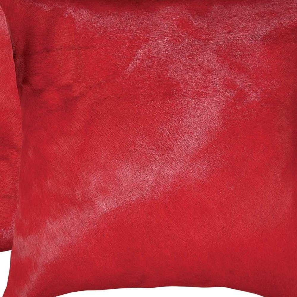 18" X 18" X 5" Wine Cowhide  Pillow 2 Pack HomeRoots