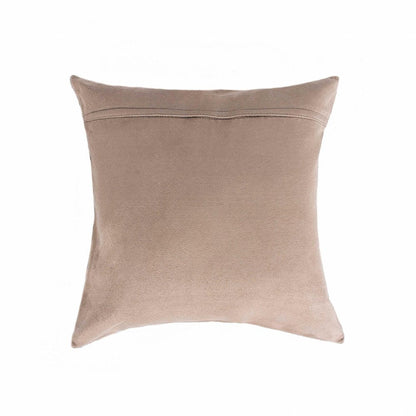 Set of Two 18" Brown And White Cowhide Throw Pillows HomeRoots