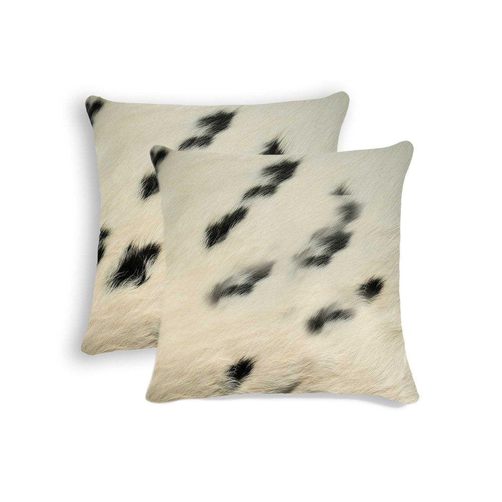 18 X 18 Black And White Cowhide Throw Pillow HomeRoots