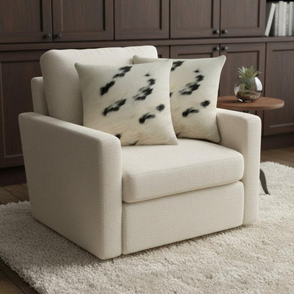 18 X 18 Black And White Cowhide Throw Pillow HomeRoots