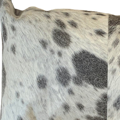 Set Of 2 Gray And White Natural Cowhide Pillows HomeRoots