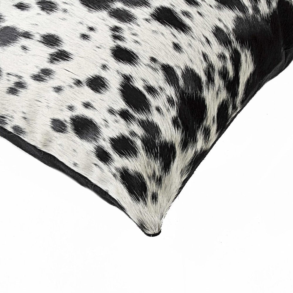 16"X16" Salt And Pepper Black And White Cowhide  Pillow 2 Pack — view 2